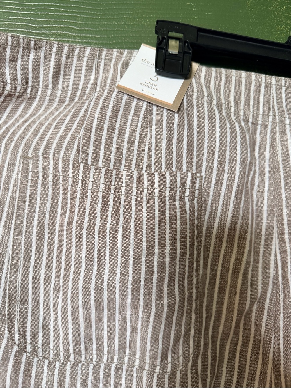 New Chico’s size 3 Lightweight Striped Wide-Leg Linen Pants Trousers - Picture 5 of 8